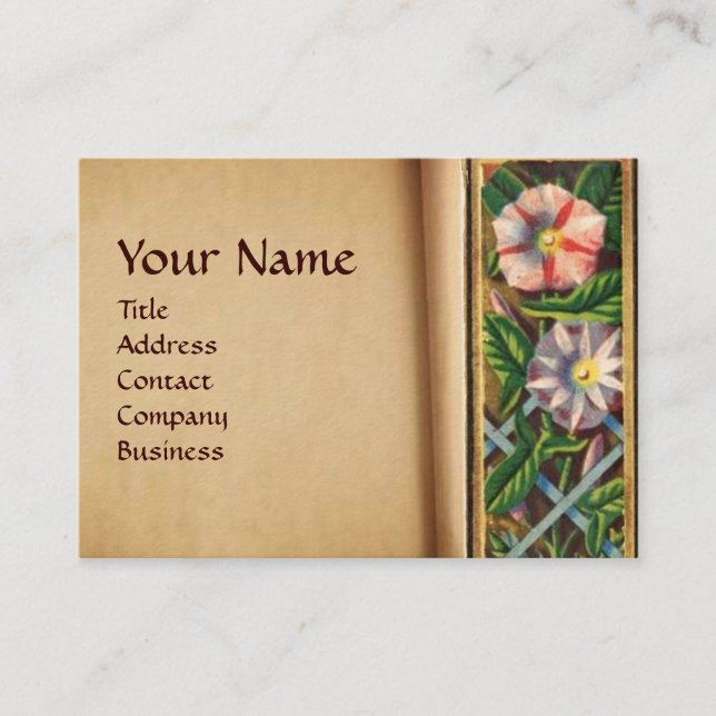 MORNING GLORY MONOGRAM BUSINESS CARD (Front)