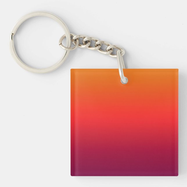 Morning Glory Ombre Gradient  Key Ring (Front)