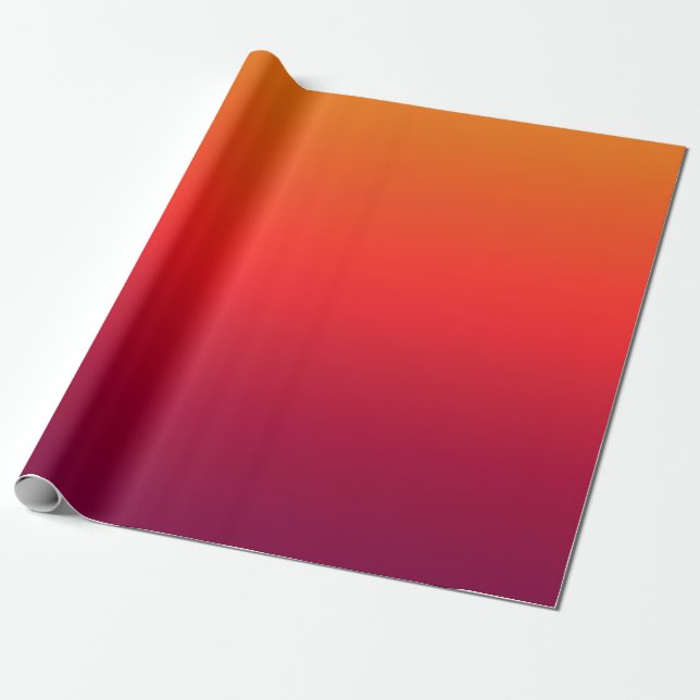 Morning Glory Ombre Gradient  Wrapping Paper (Unrolled)
