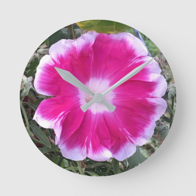 Morning Glory Round Clock (Front)