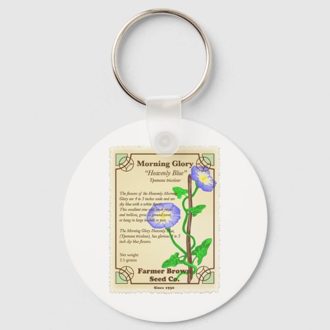 Morning Glory Seed Packet Key Ring (Front)