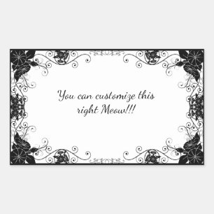 Morning Glory Shadow Fairy and Cosmic Cat Rectangular Sticker