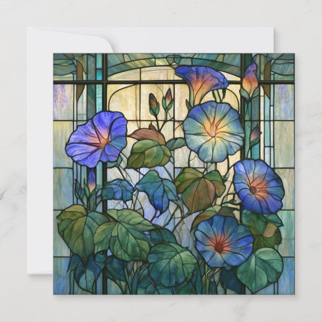 Morning glory stained glass card (Front)