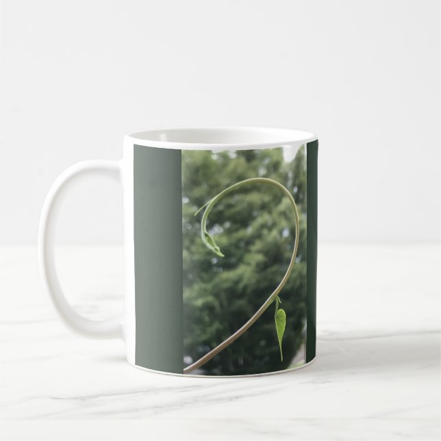 Morning Glory Tendril and Leaf  Coffee Mug (Left)