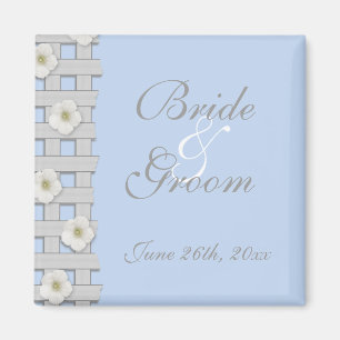 Morning Glory Trellis Save the Date Magnet