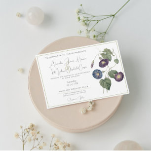 Morning Glory Wedding  Invitation