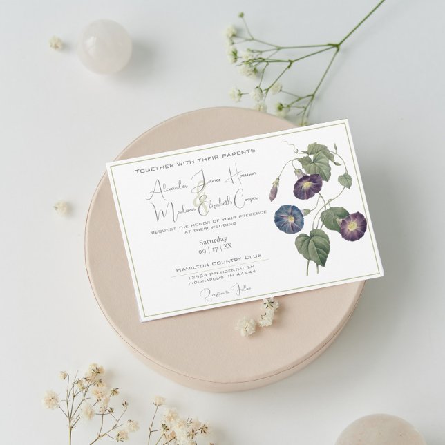 Morning Glory Wedding  Invitation (Creator Uploaded)
