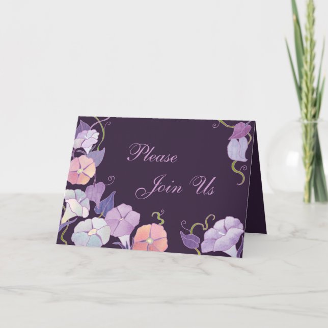 Morning Glory: Wedding Invitation Card (Front)