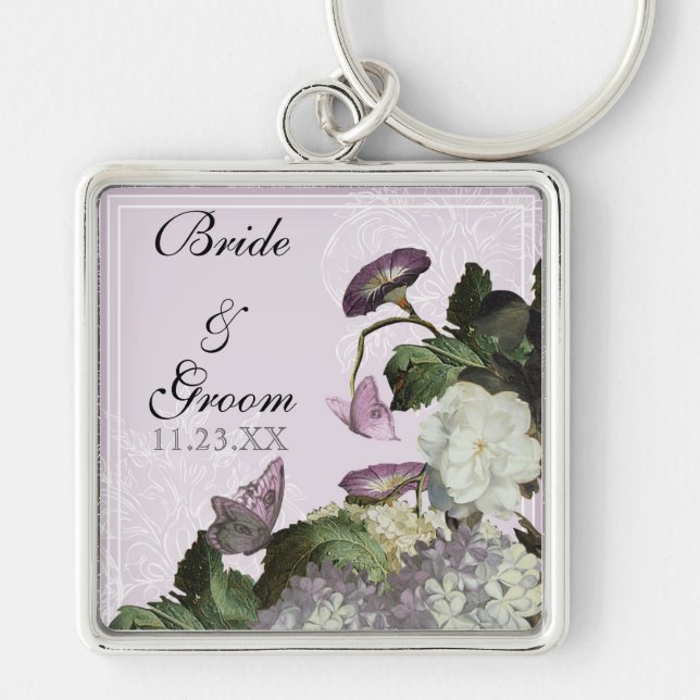 Morning Glory Wedding - Personalised Key Chain (Front)