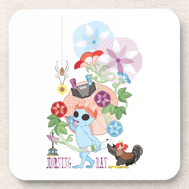 MORNING GREY ALIEN COASTER (Front)