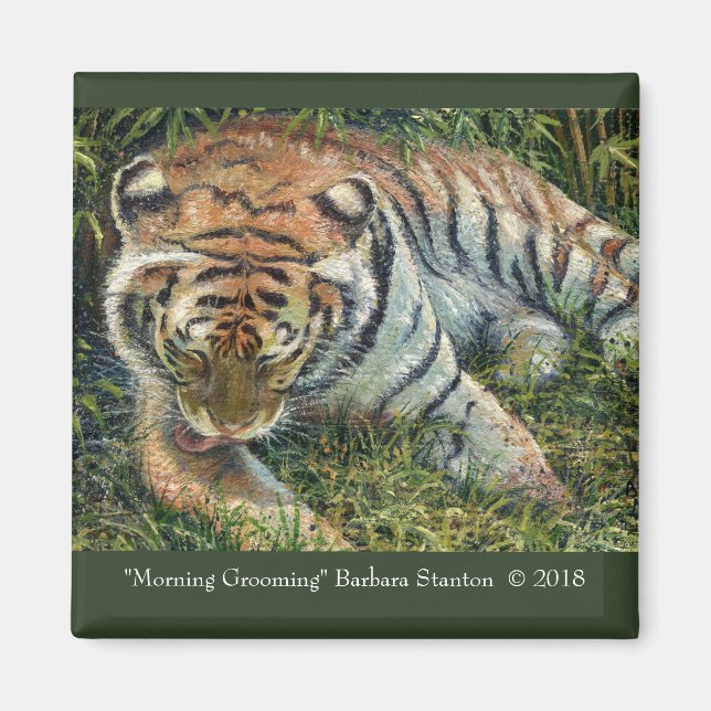 "Morning Grooming" Magnet (Front)