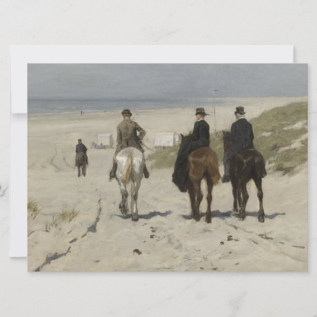 Morning Horse Ride on the Beach (by Anton Mauve) Card (Front)