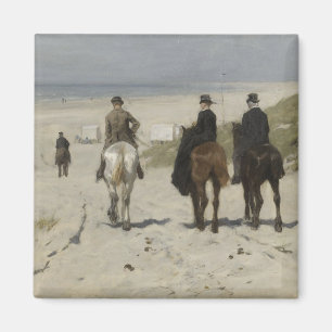 Morning Horse Ride on the Beach (by Anton Mauve) Magnet