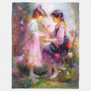 Morning in a Garden Fleece Blanket