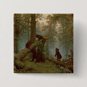 Morning in a Pine Forest, 1889 15 Cm Square Badge
