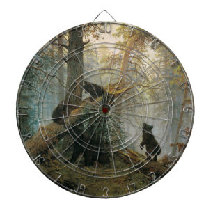 Morning in a Pine Forest (Bears in the Woods) Dartboard