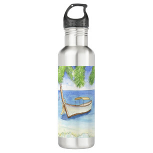 Morning in Bali Watercolor 710 Ml Water Bottle