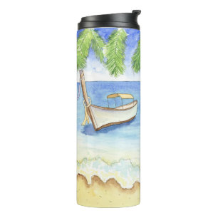 Morning in Bali Watercolor Thermal Tumbler