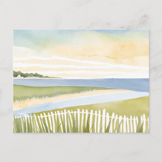 Morning in Chatham | Cape Cod Watercolor Painting Postcard (Front)