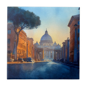 Morning in Rome Tile