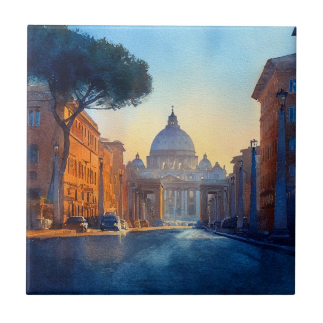 Morning in Rome Tile (Front)