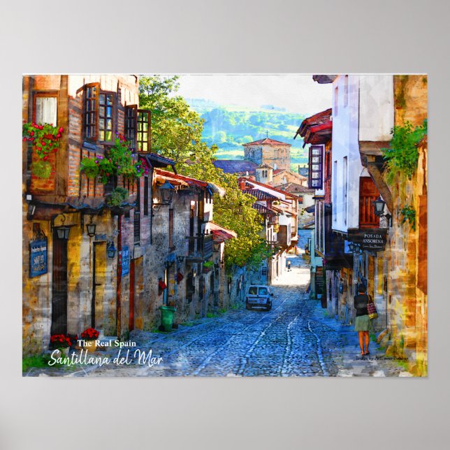 Morning in Santillana del Mar - The Real Spain Poster (Front)
