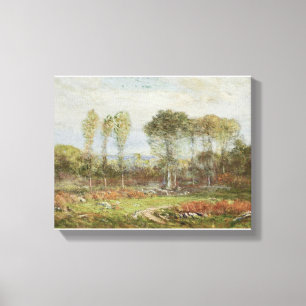 Morning in September by Dwight William Tryon Green Canvas Print