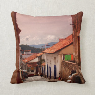 Morning In Taxco Street Cushion