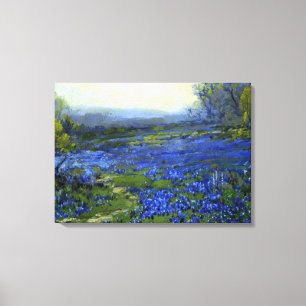 Morning in the Bluebonnets Canvas Print