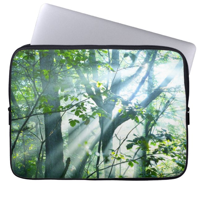 Morning in the Forest Laptop Sleeve (Front)