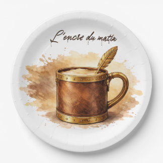 Morning Ink Cup Paper Plate