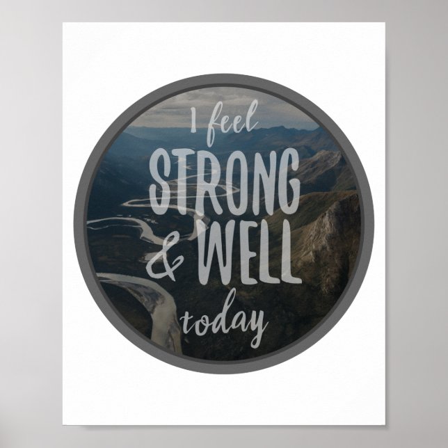 morning inspirational sayings for self acceptance poster (Front)