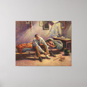 Morning, Interior by Maximilien Luce in 1890 Canvas Print