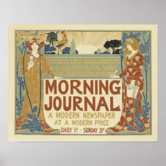 Morning Journal A Modern Newspaper Poster