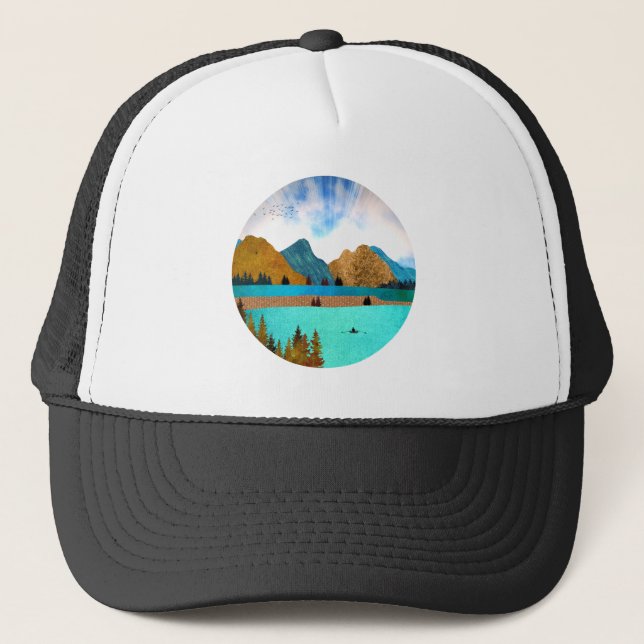 Morning Lake Rower Trucker Hat (Front)