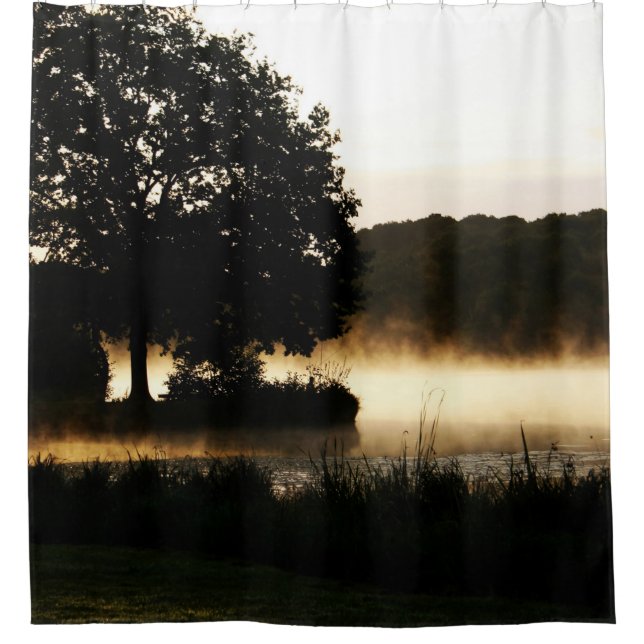 Morning Lake Scene sccna Shower Curtain (Front)