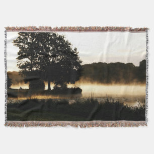 Morning Lake Scene tbcn Throw Blanket