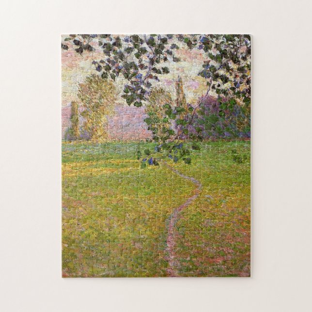 Morning Landscape Giverny Monet Fine Art Jigsaw Puzzle (Vertical)