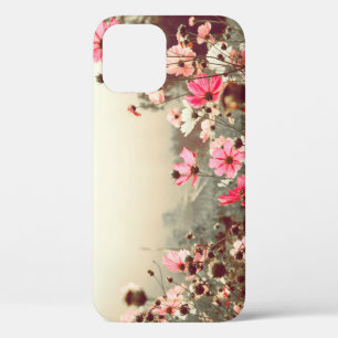 Morning light, blooming pink cosmos. iPhone 12 case