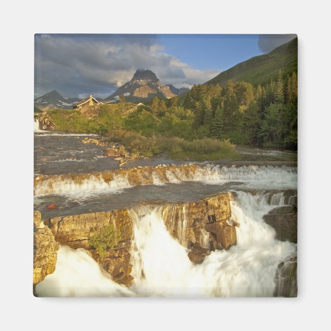Morning light greets Swiftcurrent Falls in the Magnet (Front)