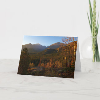 Morning Light on Rocky Mountains in Autumn Card