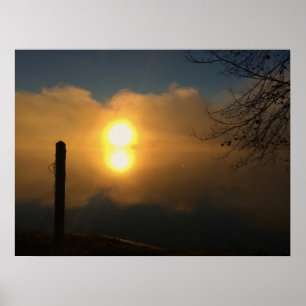 Morning Light Over Still Water Poster