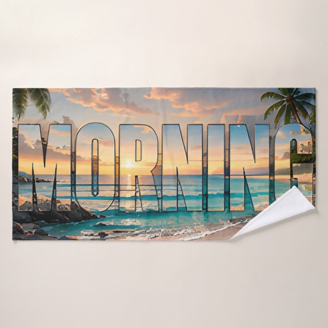 Morning Luxury Coastal Editorial Bath Towel (Bath Towel)