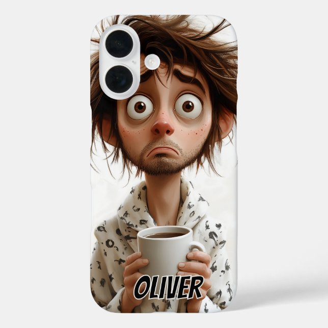 Morning Madness: Coffee First, Questions Later Case-Mate iPhone Case (Back)