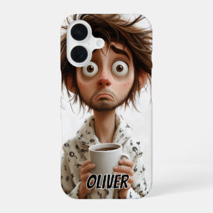 Morning Madness: Coffee First, Questions Later iPhone 16 Case