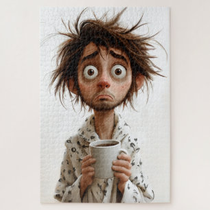 Morning Madness: Coffee First, Questions Later Jigsaw Puzzle
