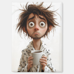 Morning Madness: Coffee First, Questions Later Magnet