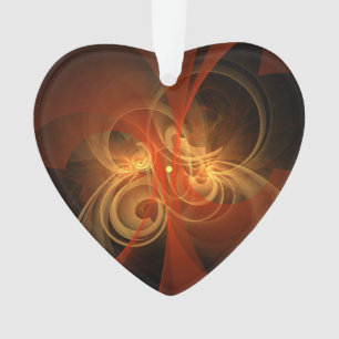 Morning Magic Abstract Art Acrylic Heart Ornament