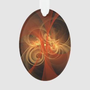 Morning Magic Abstract Art Acrylic Oval Ornament