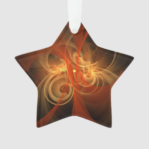 Morning Magic Abstract Art Acrylic Star Ornament